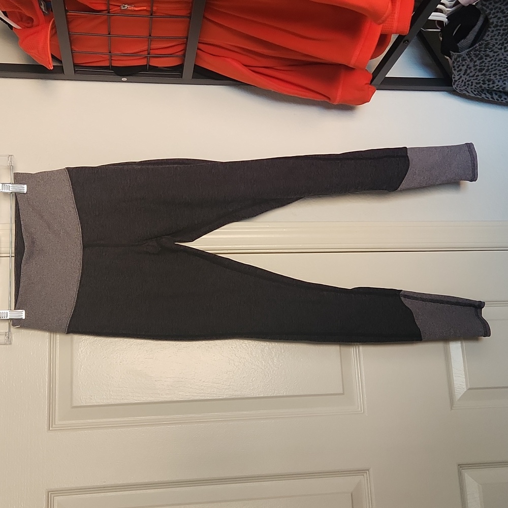 ALO YOGA High-waist Alosoft Colorblock Lounge Leggings Gray Small